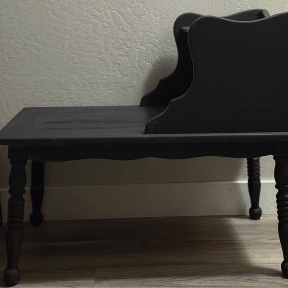 Hand-Painted Vintage Step-Side Table / Telephone Table